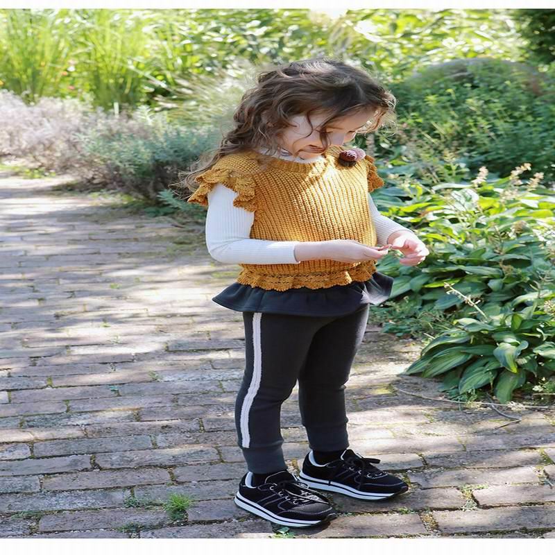 Pull tricoté en dentelle pour bébé fille, gilet, vêtements d'hiver, collection automne-hiver , E20592