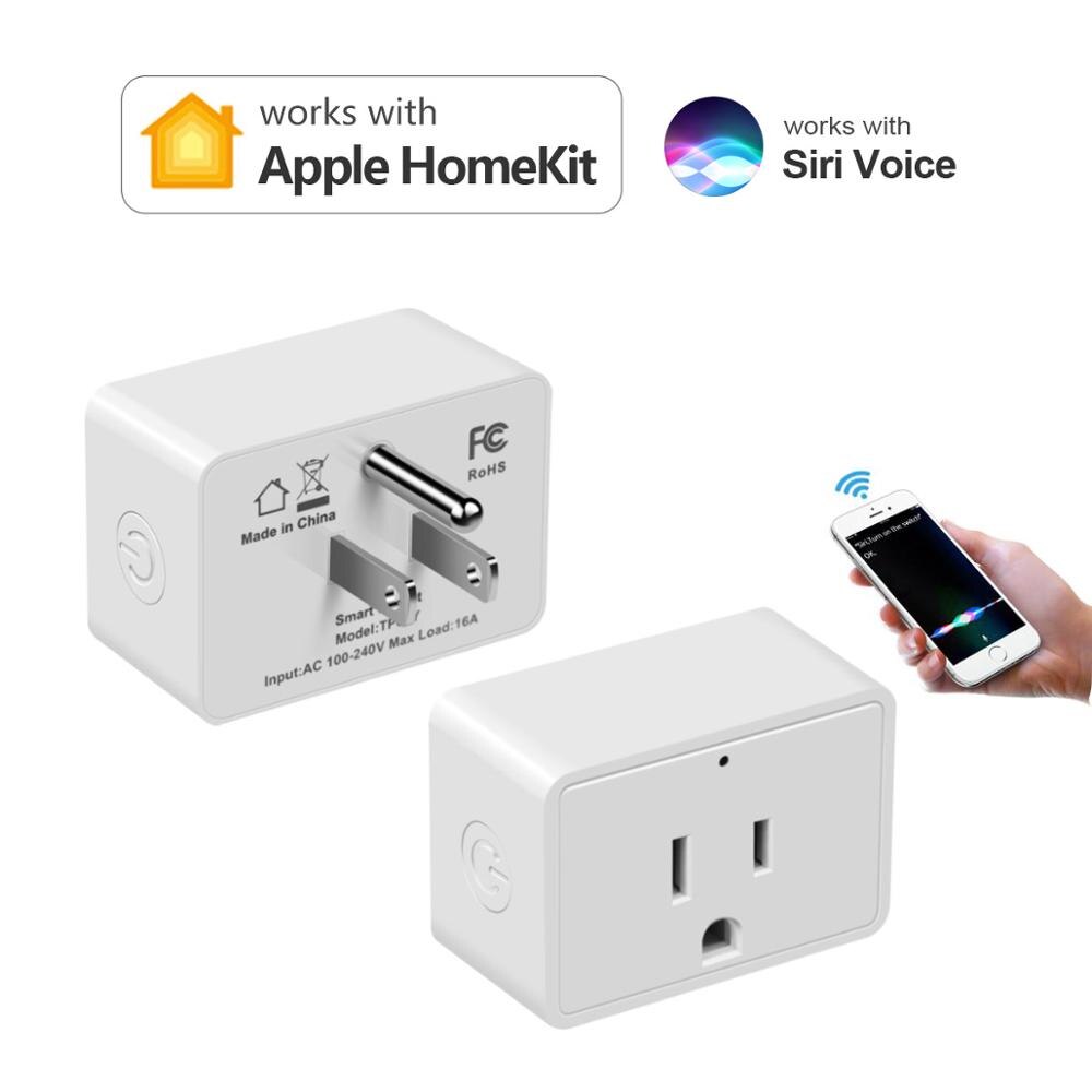 Smart Home Homekit socket Apple Phone APP Control Switches US Standard 16a 2.4G WIFI Wall Outlet LED Light Switch Siri Voice