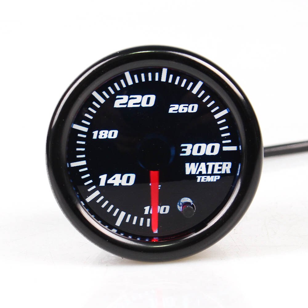 KET 2 "52mm 7 LED Color humo cara grados Fahrenheit y Celsius Indicador de temperatura de agua medidor de temperatura con Sensor coche medidor Indicador de
