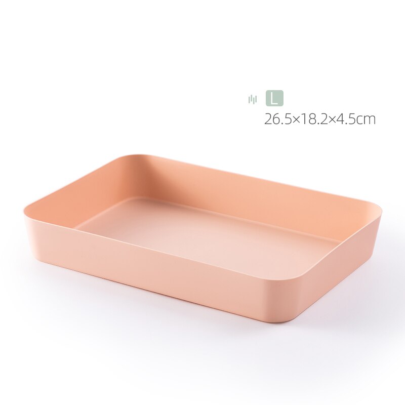 Drawer Organizer Tableware Cutlery Tray Organiser For The Drawers Dividers Plastic Storage Boxes For Kitchen: Pink