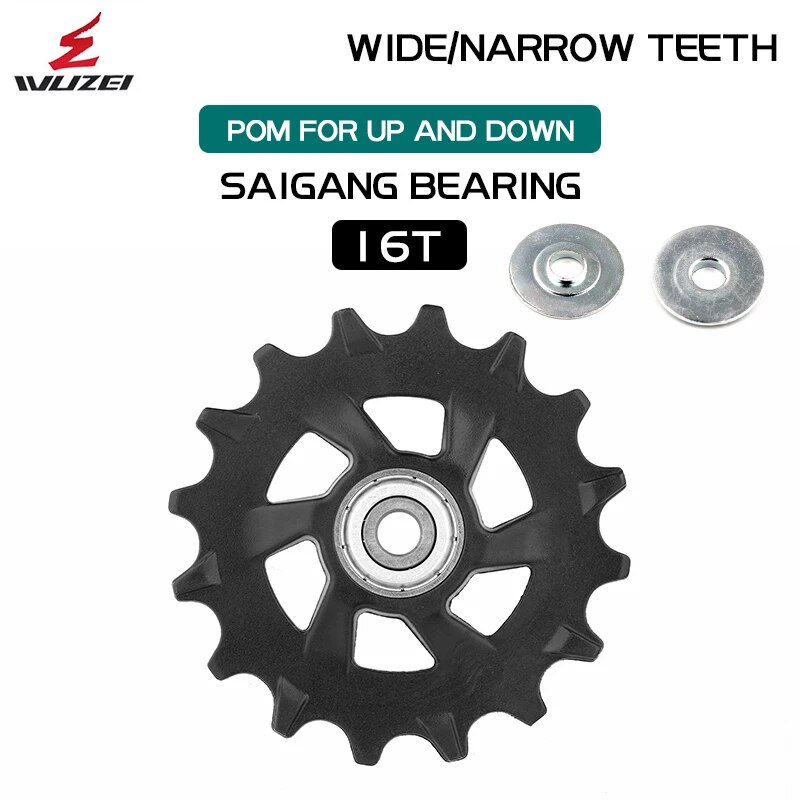 Rueda de rodamiento de polea de bicicleta WUZEI 11T 12T 13T14T15T16T17T rueda guía de bicicleta de carretera para deragador trasero Shimano Sram MTB Jockey