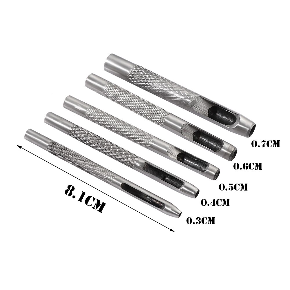 1pc Handmade Belt Punching Leather Hole Punch Hollow Drilling Tools Leather Handicraft Puncher Set Leather Tool