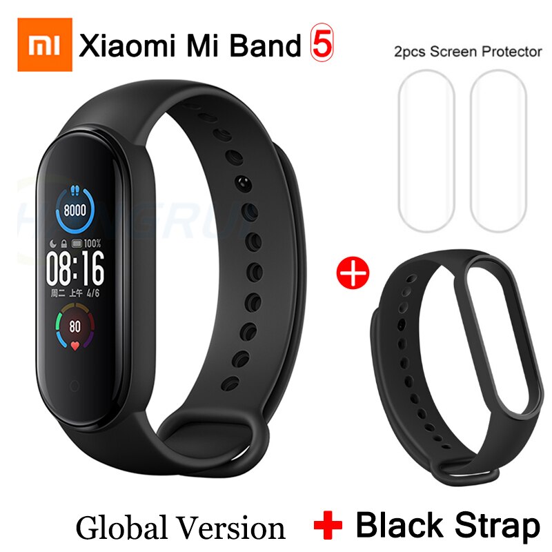 Globale Versione Xiaomi Mi Banda 5 Braccialetto Fitness Tracker Wristband OLED Colorato Dello Schermo Intelligente Impermeabile Monitor di Frequenza Cardiaca Fascia: style2