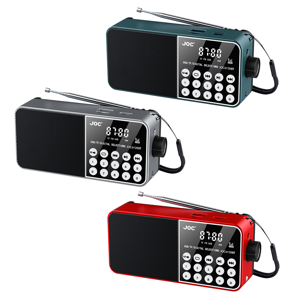 Mini Portable Radio Bluetooth-Compatible Broadcasting Player Radio USB Charging Wireless MP3 Radio for Emergency Hurricane