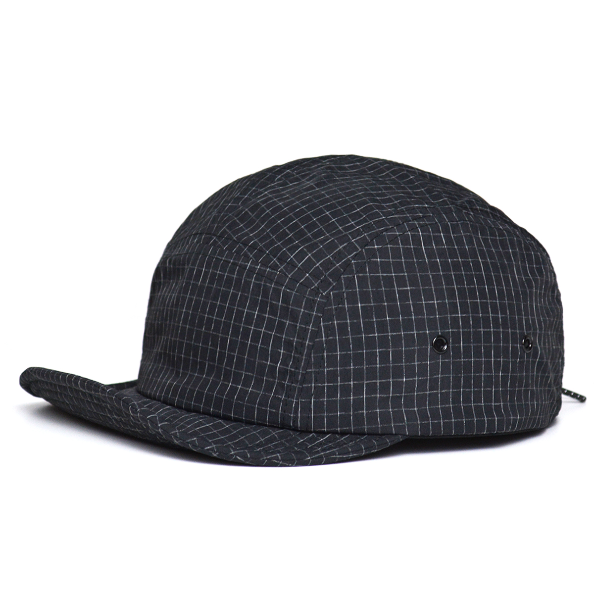 Novedad de verano, sombrero de ala suave de Color a cuadros Retro, gorra con visera de ala corta a la para hombre, gorra de béisbol de Color puro que combina con todo: Negro