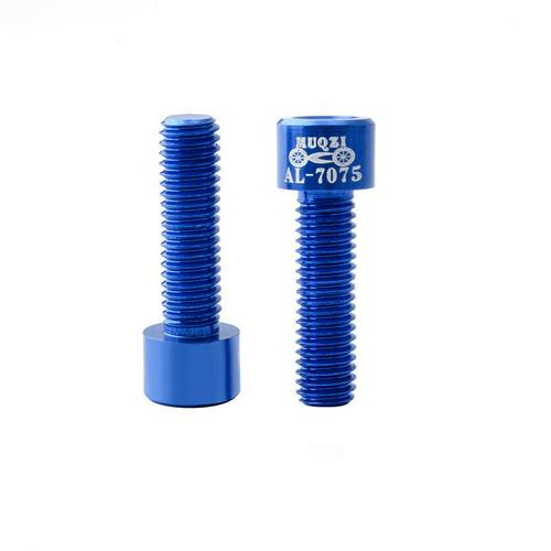 4pcs/lot Bicycle Handlebar Stem Screw Aluminum Alloy M5*17Mm Mountain Road Fixed Gear Stem Riser Bolts Bike Accessories: 2pcs blue