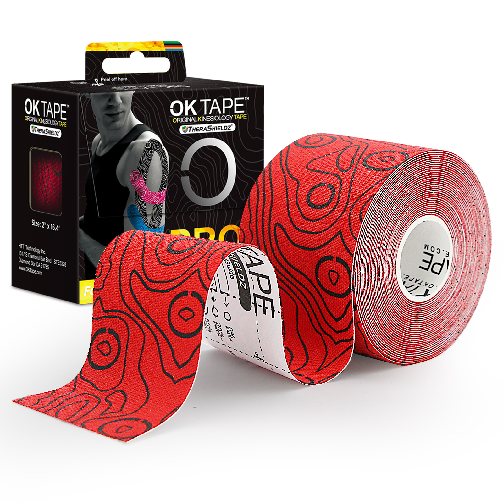 OK Band Profi Kinesiologie-Band, frei geschnitten, atmungsaktiv, wasserdicht, elastisch, Sportbandage, latexfrei, Fitness-Studio, Schmerzlinderung, 5 cm x 5 m: Grün