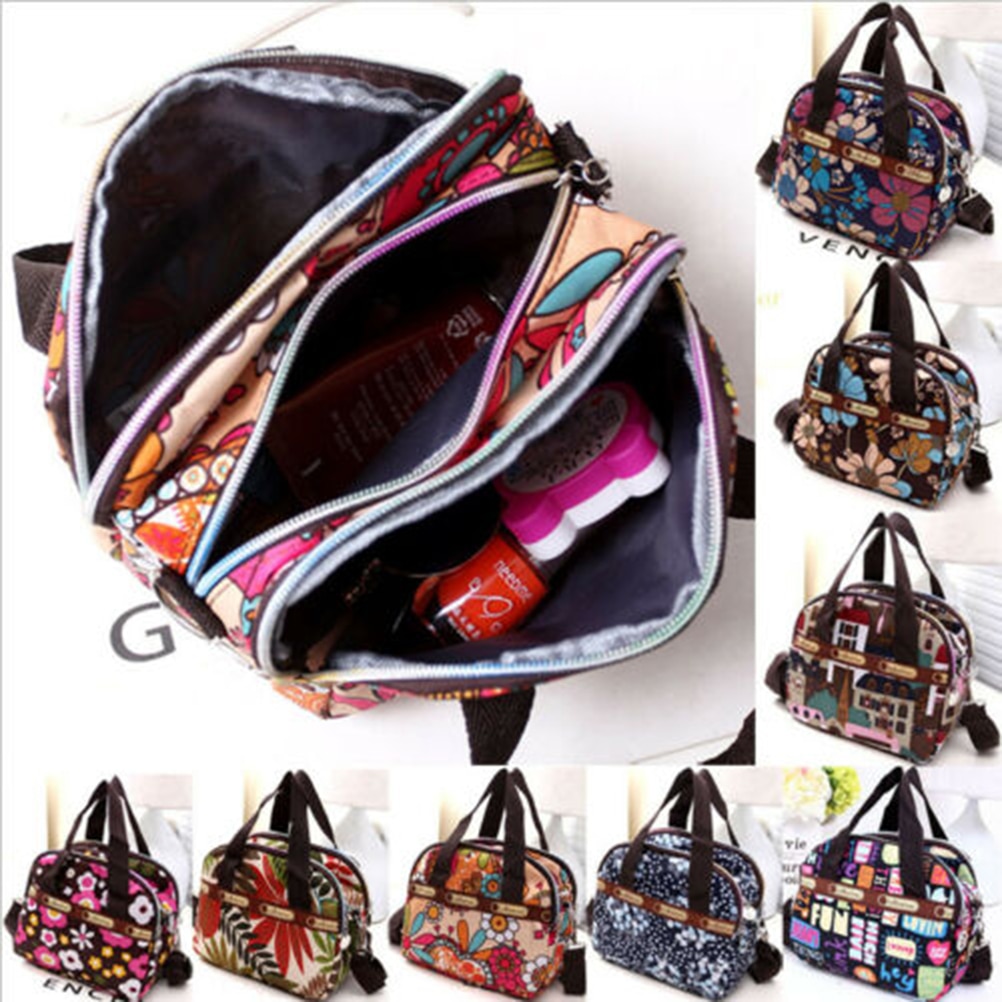 Women;s handbags Nylon Flower Printed Lady Shoulder Bag Casual Women Messenger Bags Ladies Mummy Bag Large Capacity Hand Bags