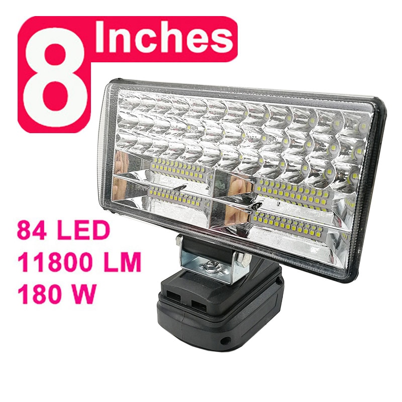 Światła robocze LED latarka latarka elektryczna reflektor lampa samochodowa dla Makita 18V akumulator litowo-jonowy akumulator BL1815 BL1830 USB Power Bank