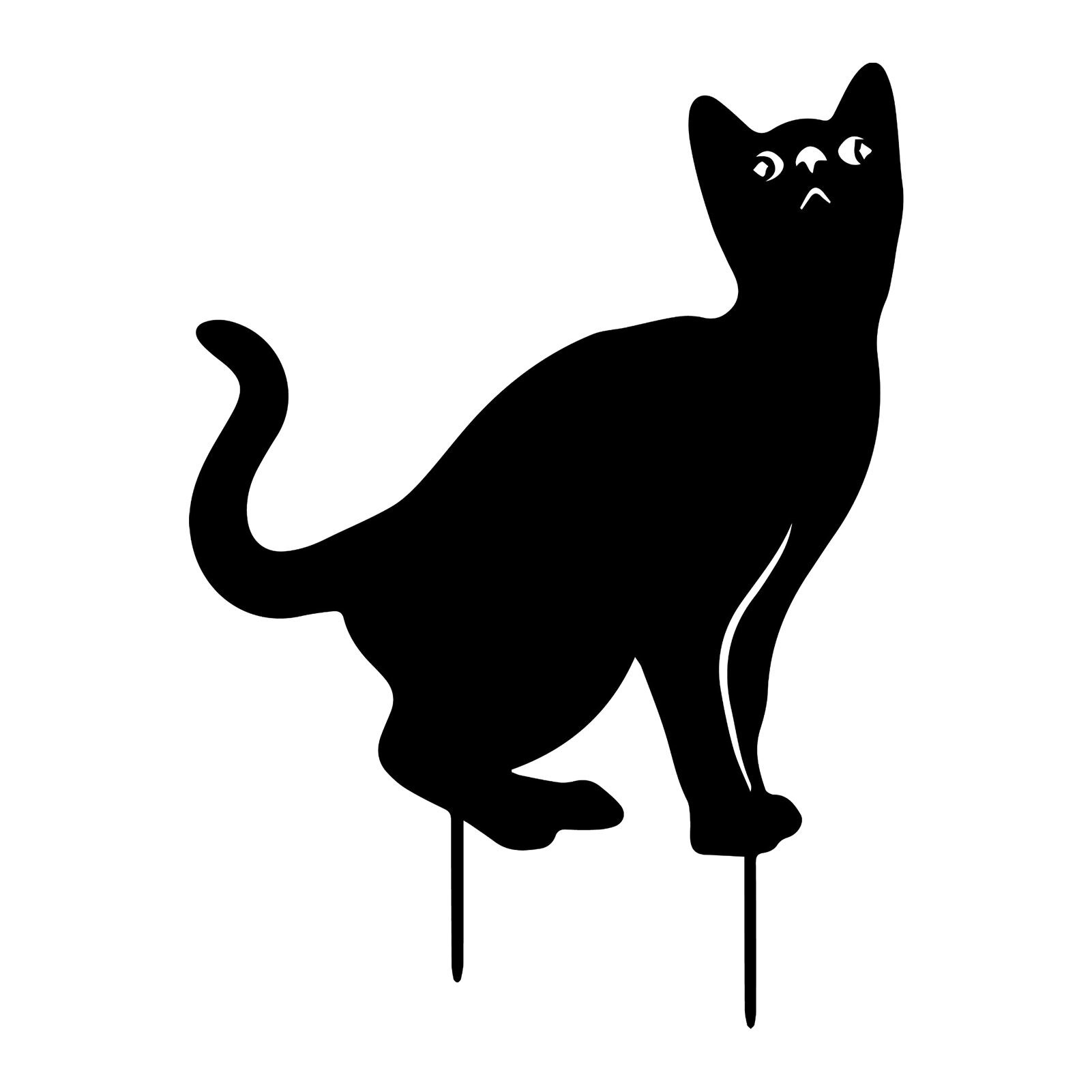 Garden Cat Piles Acrylic Cat Silhouettes Decoration Waterproof Weatherproof Cat Yard Art For Courtyards Backyards Lawns: 03