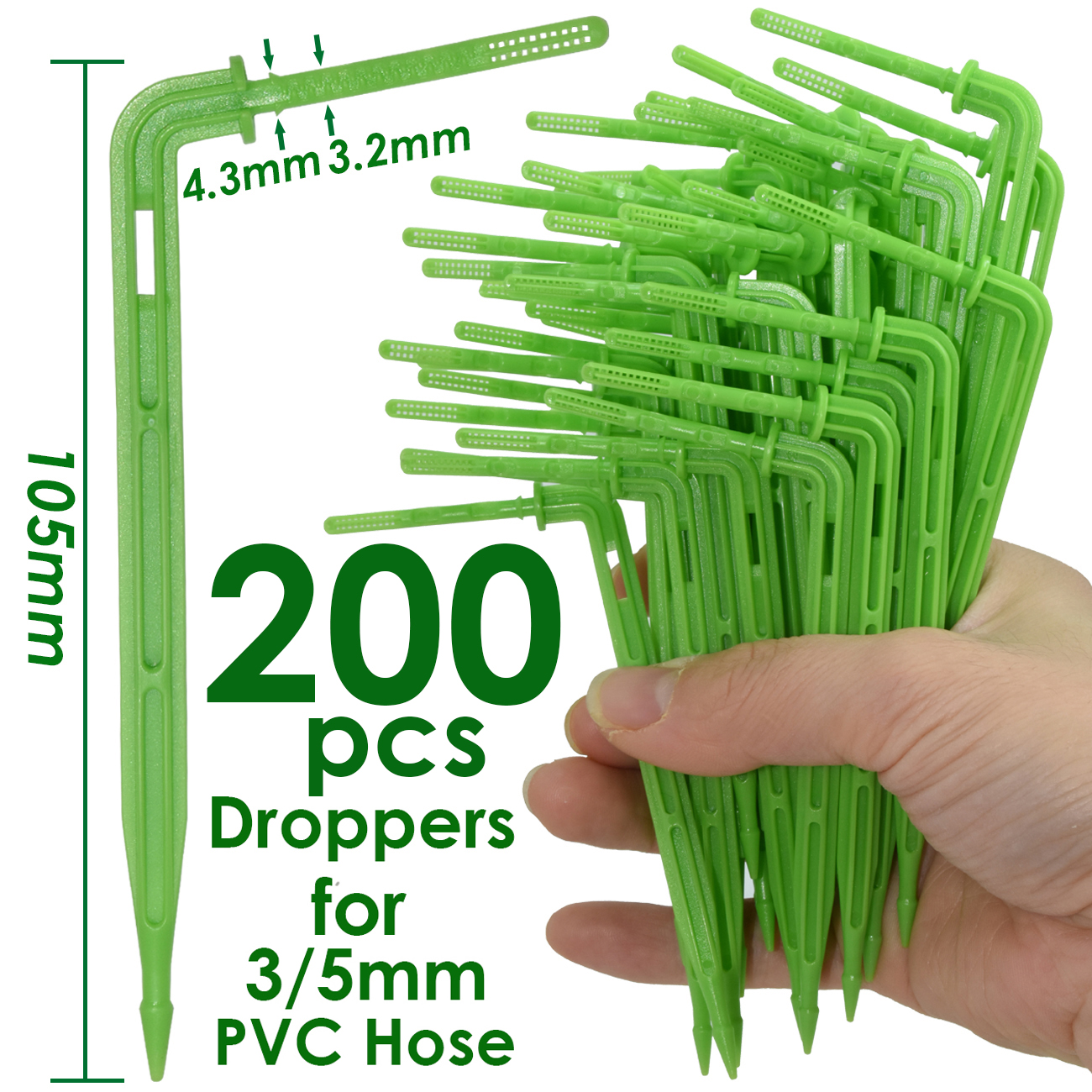 Sprycle Greenhouse 2L/H 4-Way Drip Irrigation 2-Way 3/5mm Garden Automatic Watering System Dripper Kit DIY for Pot Plant Bonsai: Lavender