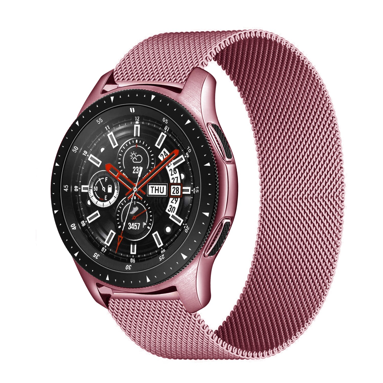 Bracelet 20 22mm pour Samsung Galaxy watch, 46mm/42mm/active 2 gear S3 Frontier/huawei watch gt 2e/2/amazfit bip/gts: Rose pink / 22mm