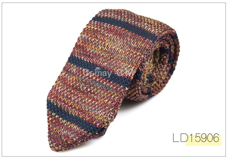 Skarpe mænds slips strikkede slips herre afslappet stribet strikslips til bryllup slank skinny vævet cravate smalle slips: Ld15906