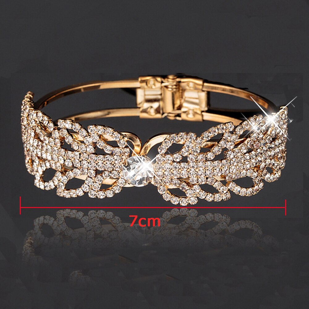 AINAMEISI Crystal Punk Bracelet For Women Rhinestone Jewelry Bridal Charm Bracelets & Bangles Wedding Party