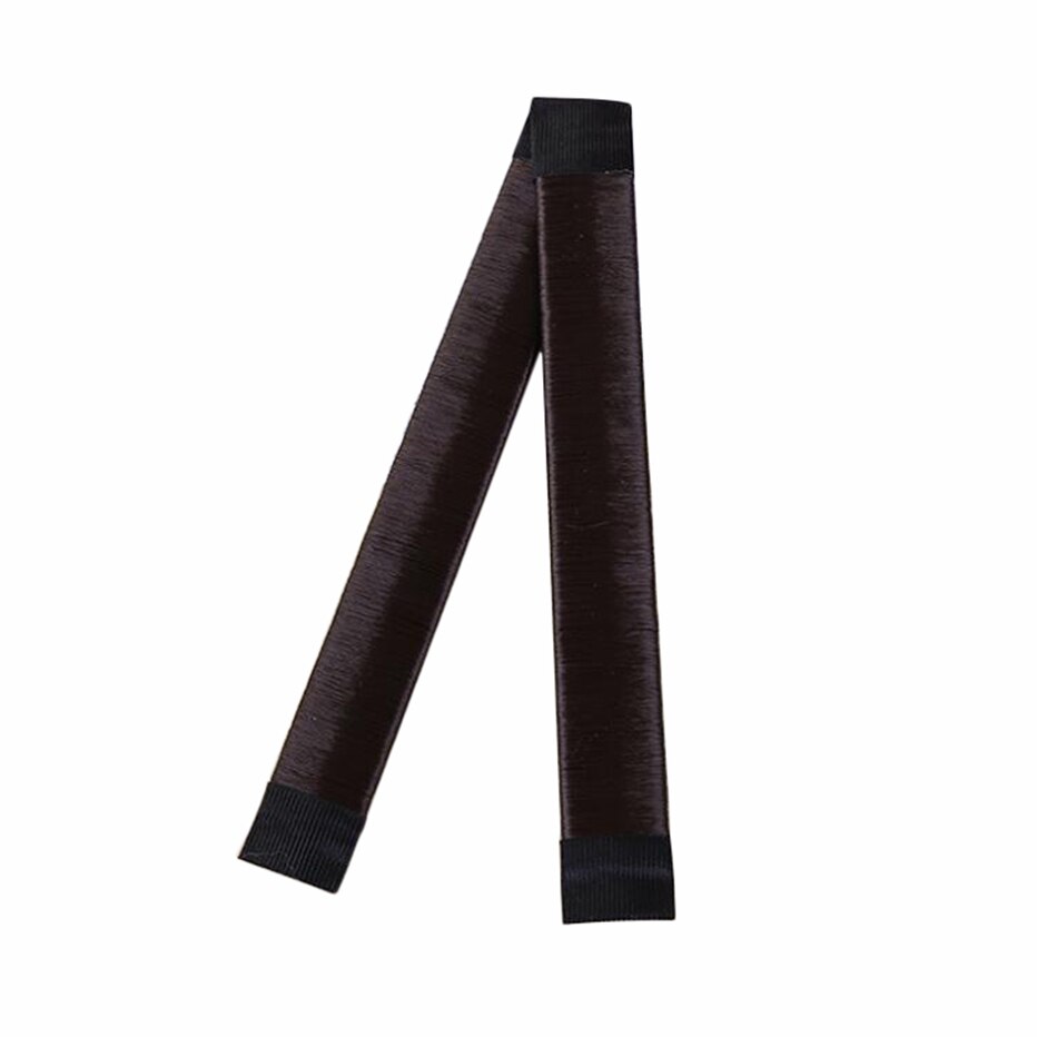 Magic Women Synthetic Twist Hair Bun Maker Donut Headband Styling Braid Holder Hair Band Easy Quick Bun Making Tool: 1-dark brown
