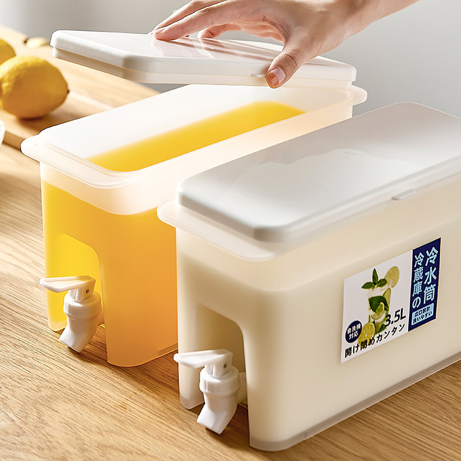 3500ml Water Jug With Tap Cold Kettle Kitchen Lemonade Jug Drinkware Container Heat Resistant Pitcher Juice Decanter For Water