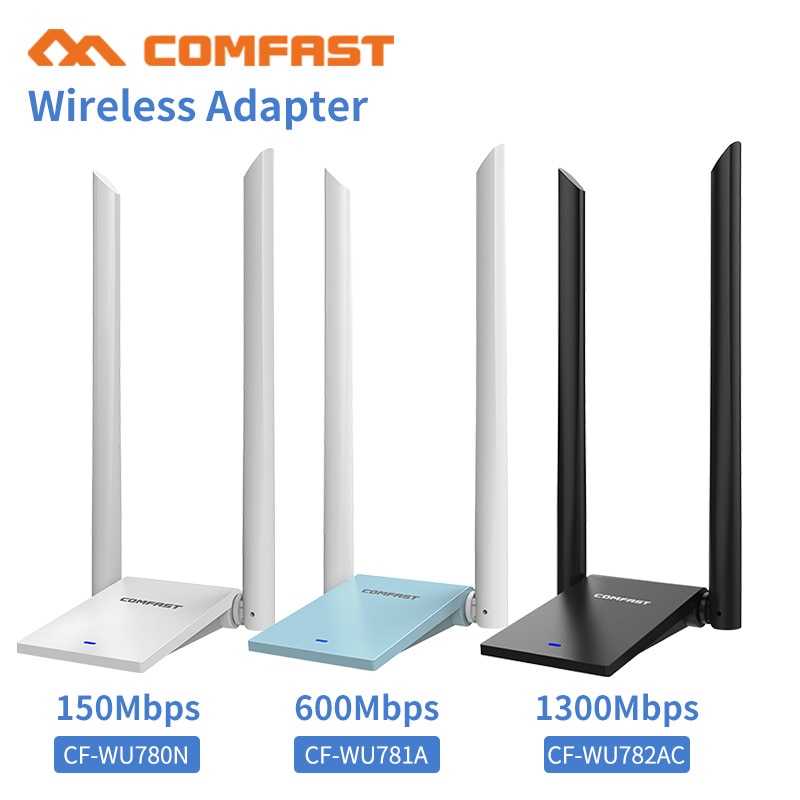 MT7612UN 802,11 b/g/n/ac 1300 Mbps USB3.0 kabellos WiFi Adapter mit 2x 6dBi WiFi Antenne für Fenster 7/8/10/Fenster10
