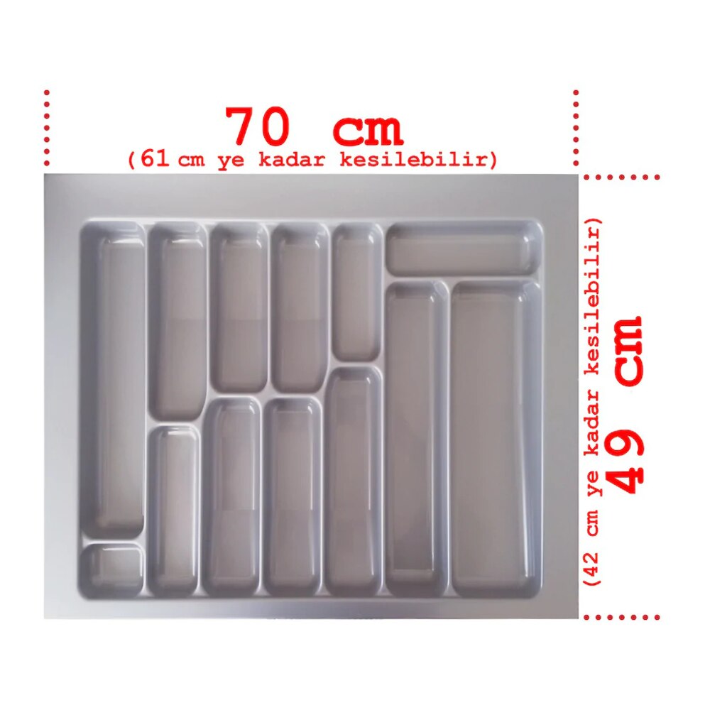 Good made in Turkey, the CE CERTEFIED 10 different sizes kitchen cutlery cutlery drawer organizer tray storage box: 70 cm *49 cm