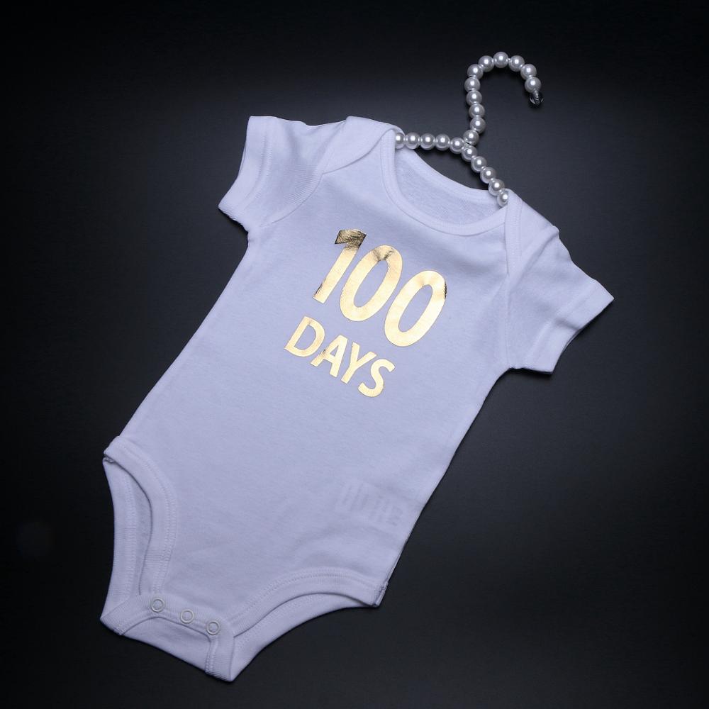 3 Maanden Baby Baby Bodysuit Brief 100 Dagen Baby Jongen Meisje Kleding Sets Wit Katoenen Baby Zomer Kleding Jumpsuit Outfits