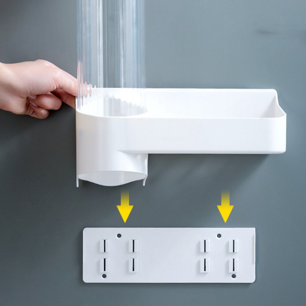 Distributeur de gobelets en papier jetables, porte-gobelet en plastique pour distributeur d'eau, support de rangement mural automatique, conteneur de gobelets