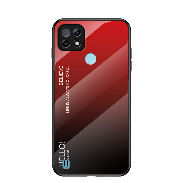 Luxe Gradiënt Gehard Glas Telefoon Case Voor Realme C21 Back Cover Hard Armor Bumper Voor Oppo Realme C21 C 21 6.5 ''RealmeC21: 4