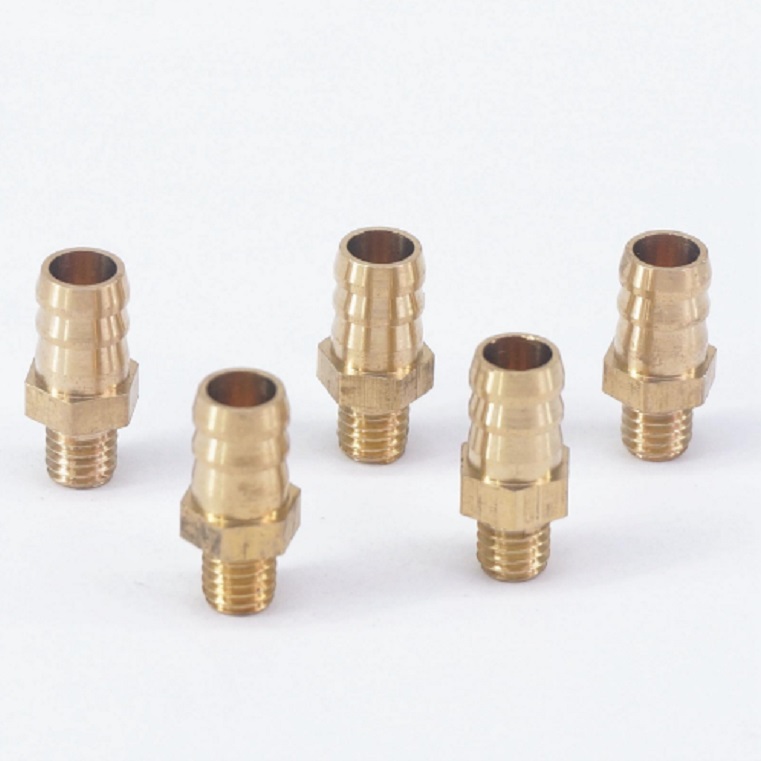 Lote 5 espiga para manguera I/D 6mm x M6 rosca macho métrica empalmadora de latón conector para combustible Gas agua