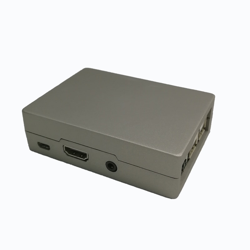 Carcasa Raspberry Pi 3 b, carcasa de aluminio gris Pi 3 Modelo B, caja negra RPI 3B/3B + carcasa metálica