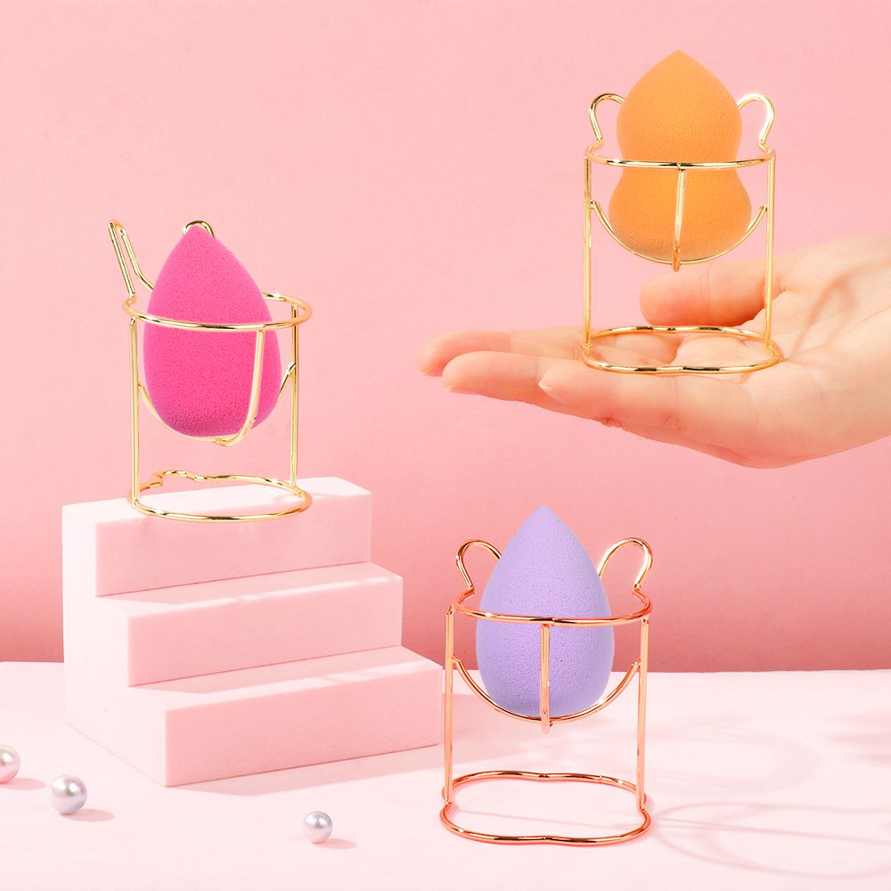 Make Up Puff Shelf Puff Storage Rack Sponge Drying Stand Holder Drying Rack Makeup Egg Bracket Metal Drying Tools