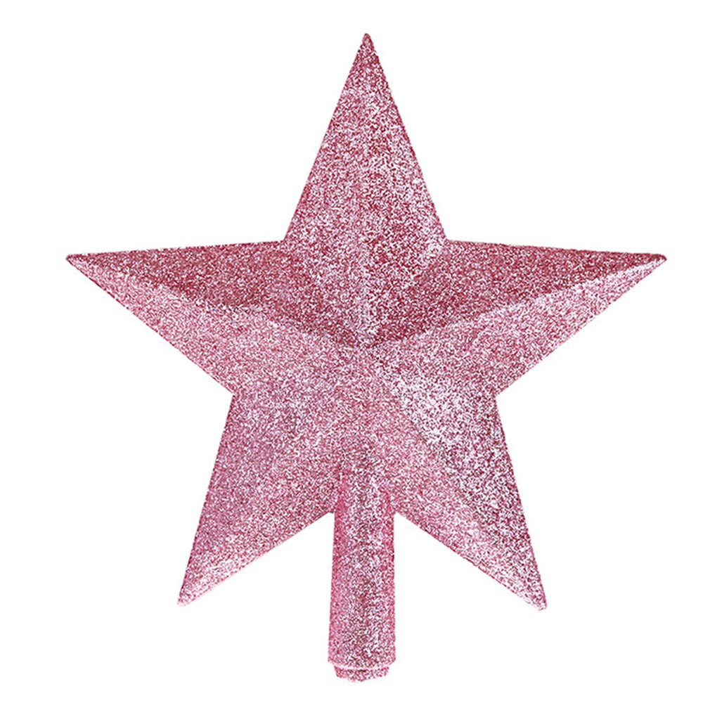 Christmas Tree Top Star 3D Five-point Star 15cm Christmas Home Table Topper Christmas Decoration Merry Christmas: Pink