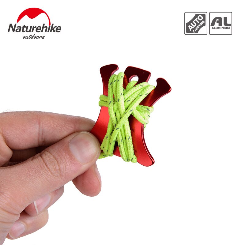 Naturehike reflekterende telt guide reb fyr line snor med 4 stk aluminium justerer