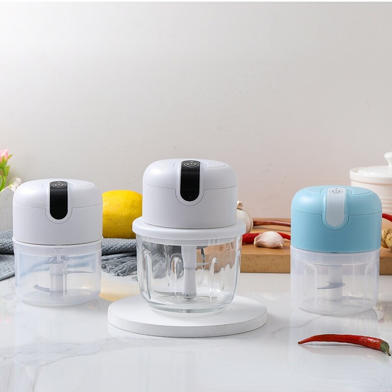 Small Wireless Electric Minced Garlic Machine Mini Minced Garlic Machine Household Baby Food Auxiliary Machine Meat Grinder