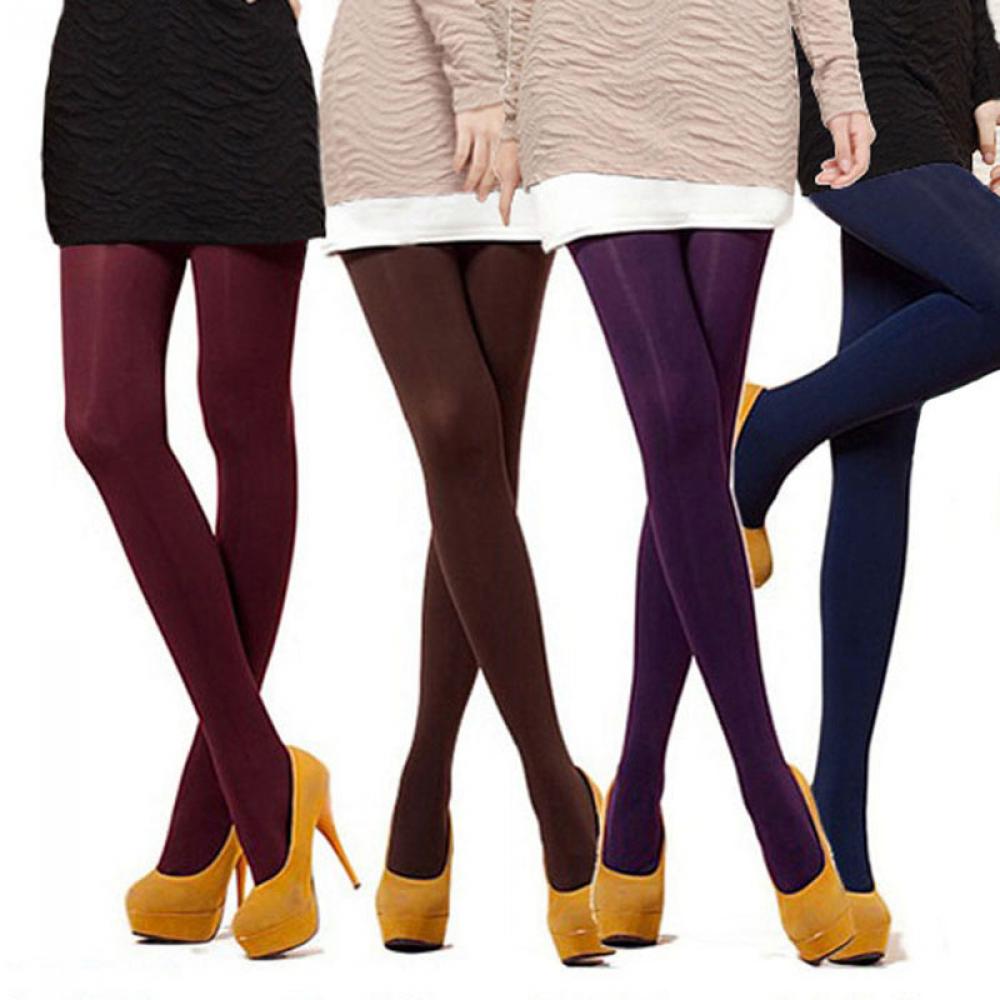 Otoño Invierno Sexy negro clásico 120D Leggings mujeres alta elasticidad opaco pantimedias con zona sin costuras medias gruesas para mujer