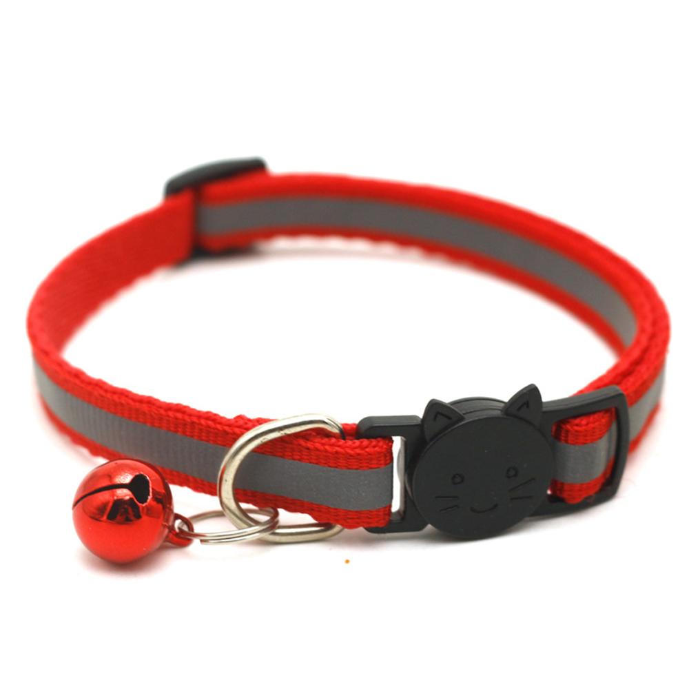 Collier pour chien et chat, sangle de cou, en Nylon réfléchissant, accessoires de laisse, avec cloche colorée pour chiot