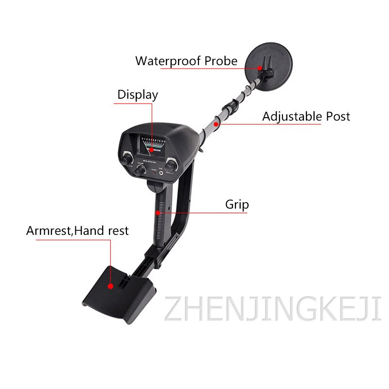 Metal Detector Outdoor Treasure Hunt Metal Coin Jewelry Gold Waterproof Portable Detector Metal Inspection Accurate Positioning