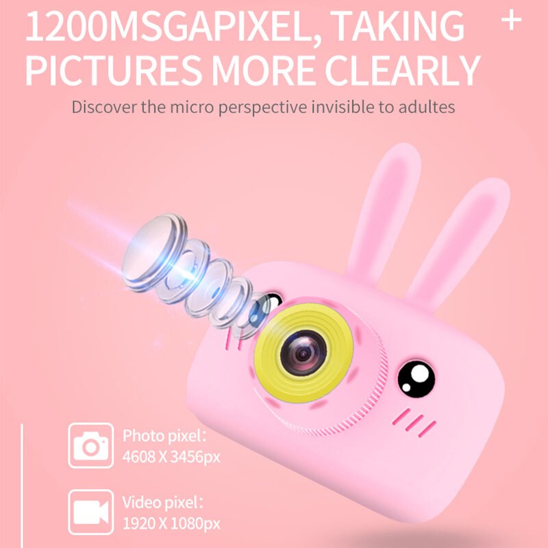 Kids Digital Camera HD - 2" Screen - 10-20MP - 1080P Video - Rechargeable Battery - SD Card Support