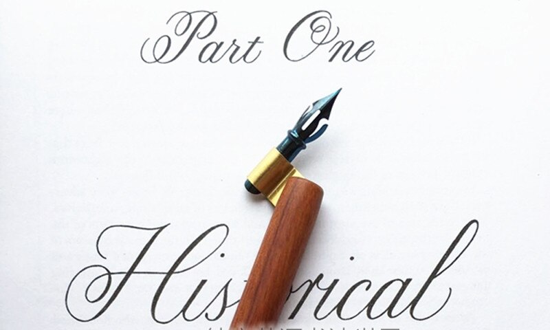 Handmade Solid Wood Copperplate Script Oblique Dip Pen Nib Holder Best Englaish Calligraphy Dip Pen