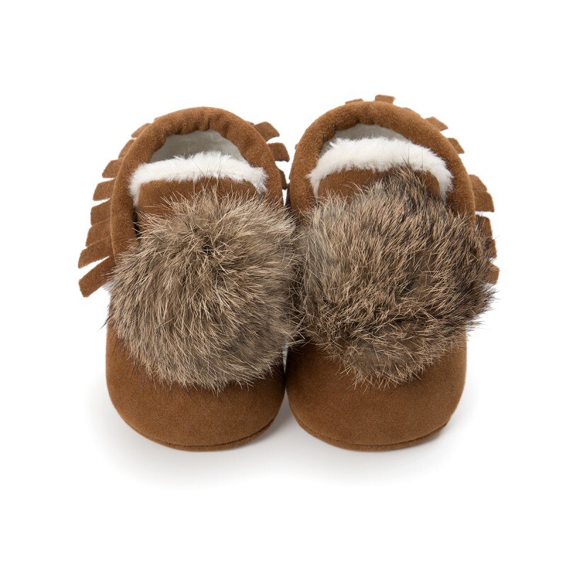 Winter Baby Kids Jongen Meisje Peuter Kwastje Crib Soft Booties 0-18M