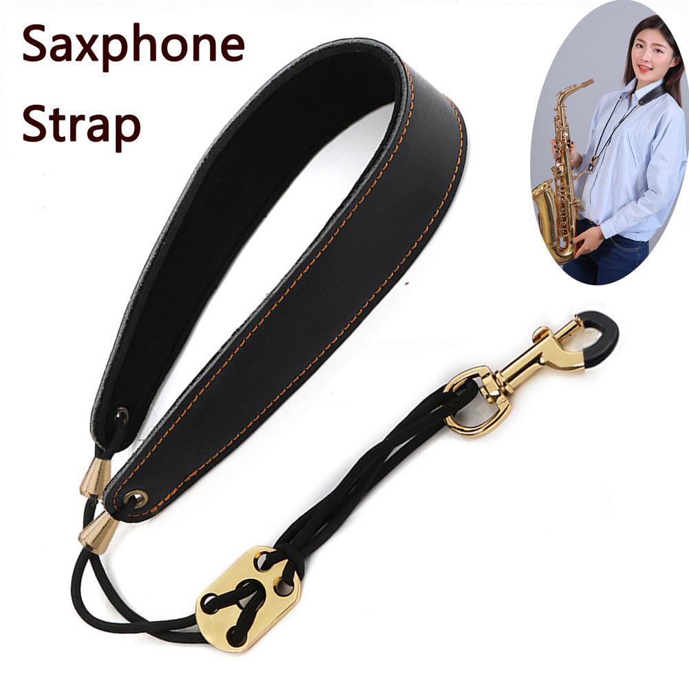 Saxrem alt saxofon althorn ewi justerbar halsbælte læderbælter saxphone hængestropper musikinstrument tilbehør