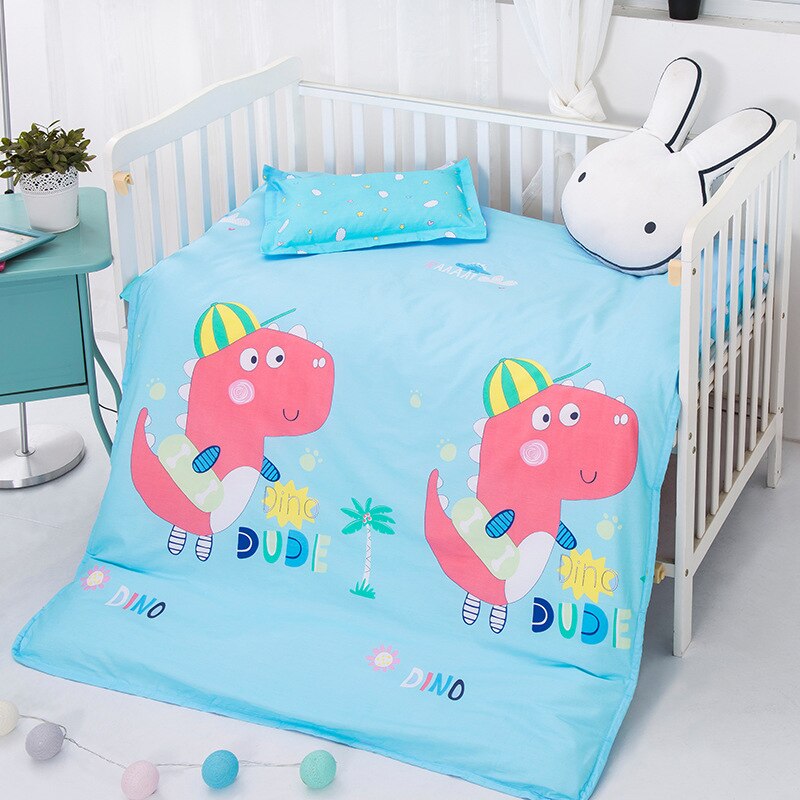 3 stk baby sengetøj 100%  bomuld dynebetræk lagen pudebetræk baby sengetøj sæt til nyfødte dreng og pige værelse dekoration: Orange