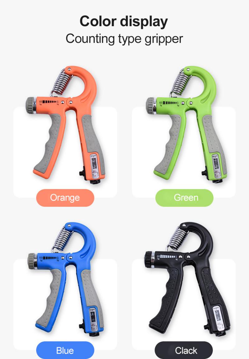 Exercise Strengthener Gripper Spring Finger Pinch Carpal Expander R-Shape Adjustable Hand Grip Sports Strength Countable