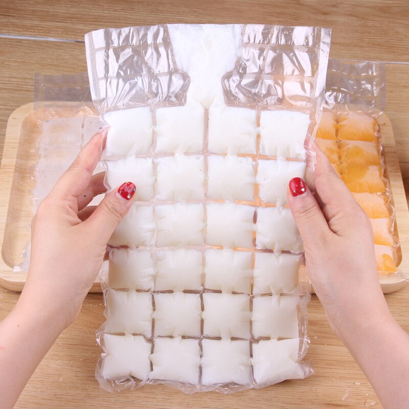 Molde para cubitos de hielo con autosellado, bolsas transparentes desechables para hacer cubitos de hielo, máquina de congelación rápida, utensilios de cocina, 10 Uds.