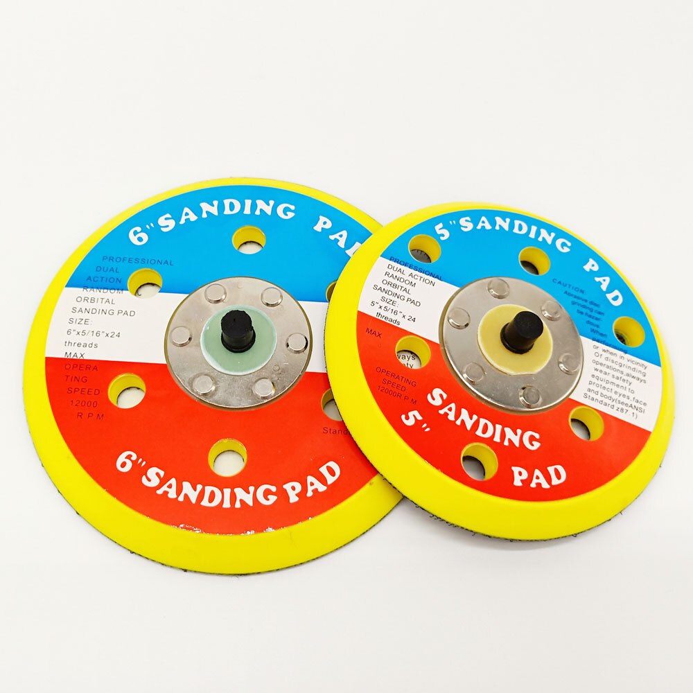 Backer Backing Plate Pad 5inch/6inch Hook&amp;Loop Sanding DISC For Air Sander Car Polisher Buffing