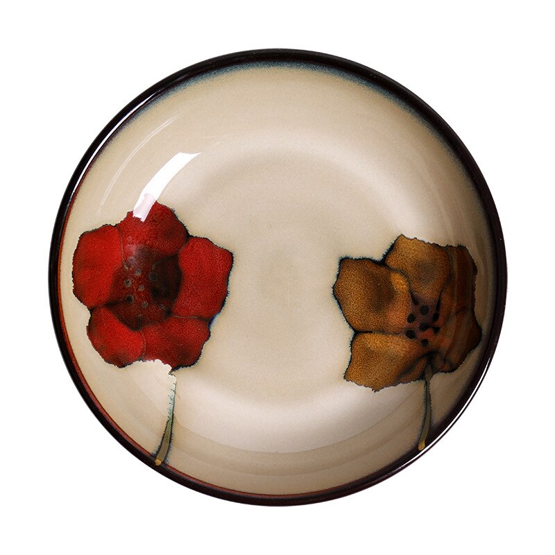 Japanese and Korean ceramic tableware set fish plate soup bowl noodle bowl rice bowl home plate deep plate dinner plate