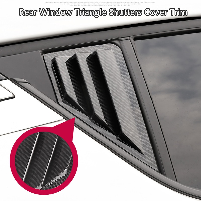 Persianas triangulares para ventana trasera de coche, cubierta embellecedora de plástico ABS para Toyota C-HR CHR , , , , 2 uds.