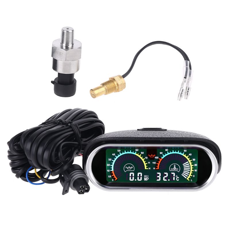 12V/24V Lkw Auto Öl Manometer + Temperatur 10mm 1/8 NPT Sensor