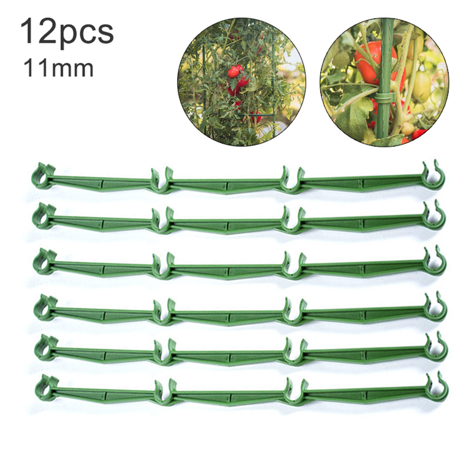 Connecteurs en treillis extensibles réutilisables pour jardin, 12 pièces, outils, Cages à tomates, bras, bielle réglable en plastique pour légumes: B1 11mm 30cm