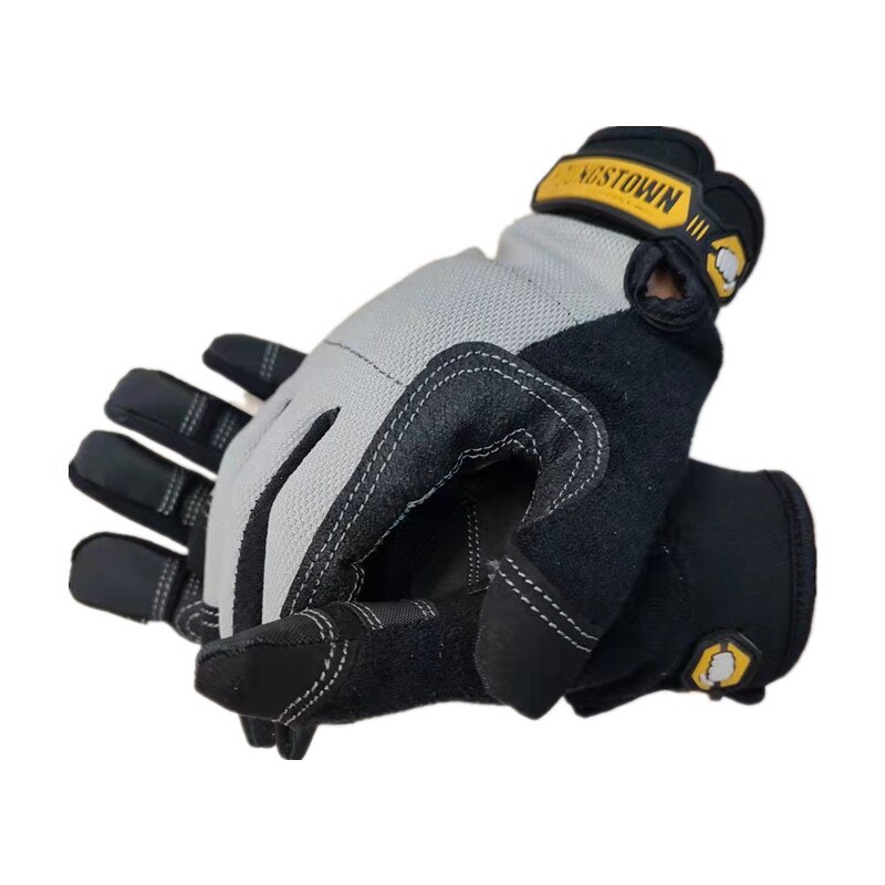 Guanti da lavoro antiscivolo con resistenza alla perforazione extra durevole di altissima qualità (ottavino/medio/grande/X-L/XXL/XXXL, grigio)