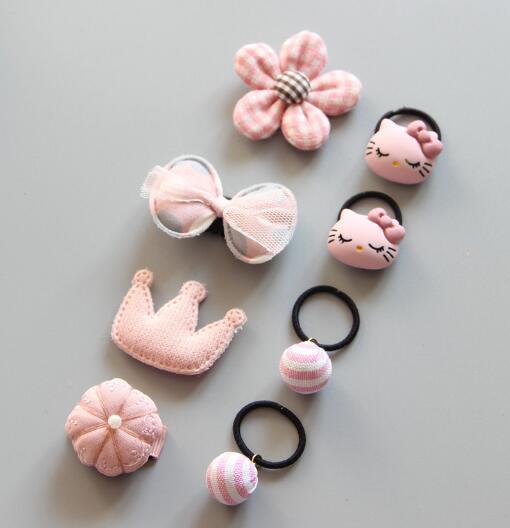 Capelli del bambino Della Forcella Della clip Accessori Dei Capelli Del bambino della ragazza Della clip dei bambini della clip di Capelli di Pollice in Gomma fascia Dei Capelli Della fascia impostato: 10