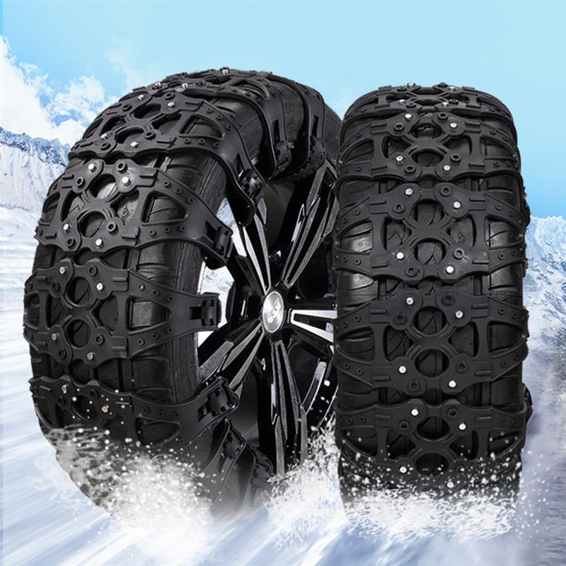 6 Stuks Auto Wiel Kettingen Auto Sneeuwketting Banden Verstelbare Auto Wiel Sneeuw En Ijs Kettingen Tyre Tire Keten Anti-Slip Sneeuwkettingen