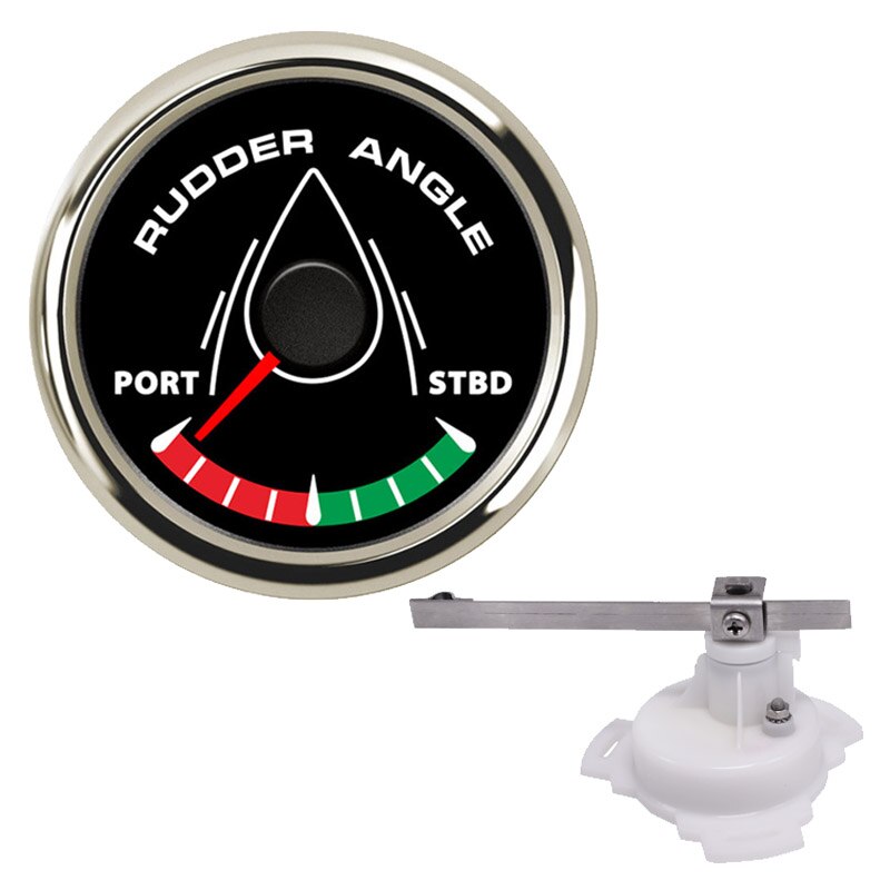 båt marine 85mm rorvinkelindikator 0-190 ohm med rorvinkelsensor med 8 farger bakgrunnsbelysning 12v/24v: 52 mmbs-sensor